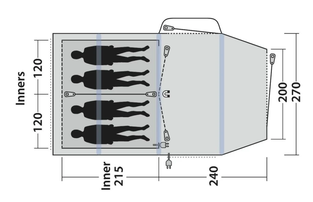 Outwell Rosedale 4PA Air Tent 8 Outwell Rosedale 4PA Air Tent - Image 6