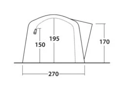 Outwell Rosedale 4PA Air Tent 17 Outwell Rosedale 4PA Air Tent -Outwell || Vango || Fiamma Sales 111178 rosedale 4pa drawing other5