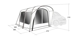 Outwell Wolfburg 380 Drive Away Air Awning -Outwell || Vango || Fiamma Sales 111247v22 061 720
