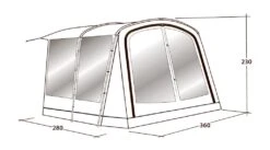 Outwell Universal Awning Size 4 -Outwell || Vango || Fiamma Sales 111293 universal awning size 4 drawing perspective2