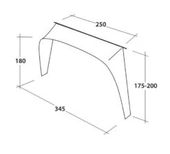Outwell Lounge Vehicle Connector L -Outwell || Vango || Fiamma Sales 111356 lounge vehicle connector l drawing perspective2