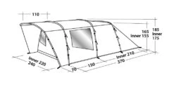 Easy Camp Palmdale 400 Tent -Outwell || Vango || Fiamma Sales 120368 palmdale 400 drawing perspective 2