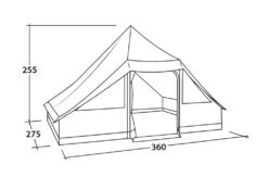 Easy Camp Moonlight Cabin Tent -Outwell || Vango || Fiamma Sales 120444 moonlight cabin drawing perspective2
