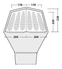 Robens Kiowa Inner Tent -Outwell || Vango || Fiamma Sales 130113 inner tent kiowa drawing floorplan 2