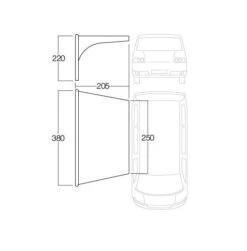 Vango AirBeam Sky Canopy 2.5m -Outwell || Vango || Fiamma Sales airbeam sky canopy for caravan motorhomes 25m3