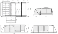Outdoor Revolution Airedale 6.0SE Air Tent 27 Outdoor Revolution Airedale 6.0SE Air Tent -Outwell || Vango || Fiamma Sales airedale 6se floorplan