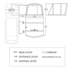 Vango Cove II Low Air Drive Away Awning -Outwell || Vango || Fiamma Sales cove ii air low floorplan high