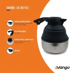 Vango Cuisine 1.5 Ltr Kettle Deep Grey -Outwell || Vango || Fiamma Sales cuisine 1.5l kettle deep grey low res medium