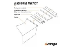 Vango Driveaway Fixing Kit For 4mm & 6mm Rails 3m Set
