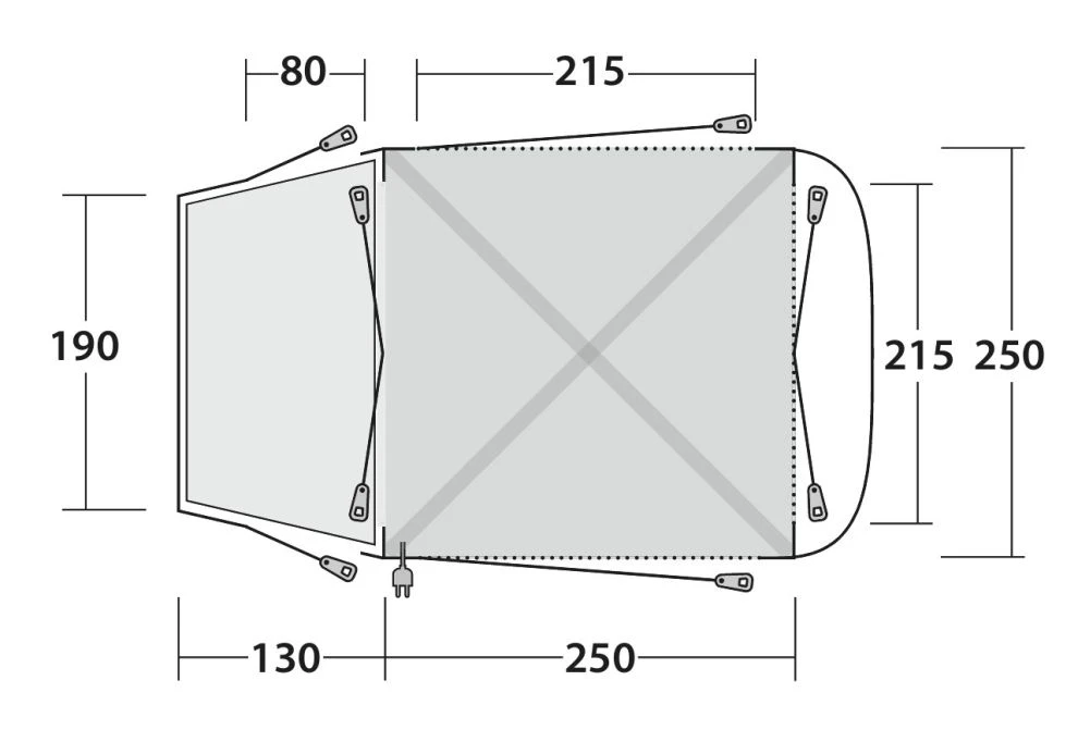Outwell Linnburg Air Rear Drive Away Awning 4 Outwell Linnburg Air Rear Drive Away Awning - Image 2