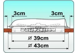 Fiamma 400 X 400 Roof Vent White -Outwell || Vango || Fiamma Sales fiamma vent plan1