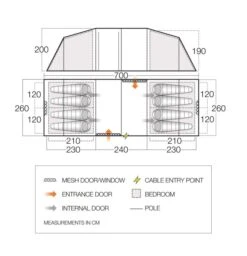 Vango Castlewood 800XL Tent Package 14 Vango Castlewood 800XL Tent Package -Outwell || Vango || Fiamma Sales floorplan castlewood 800xl