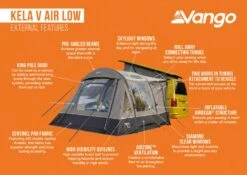 Vango Kela V Low Air Drive Away Awning -Outwell || Vango || Fiamma Sales kela v air low