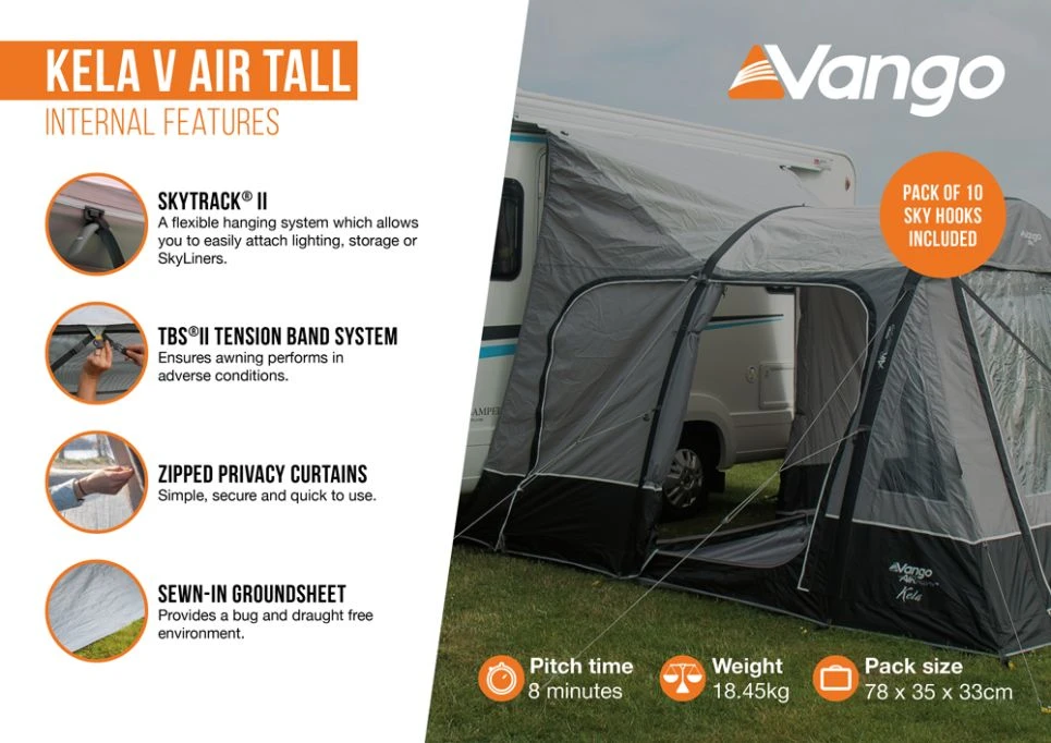 Vango Kela V Tall AirAway Drive Away Awning 12 Vango Kela V Tall AirAway Drive Away Awning - Image 10
