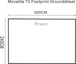 Outdoor Revolution Movelite T2/Turismo Footprint Groundsheet (300cm X 240cm) -Outwell || Vango || Fiamma Sales movelite t2 footprint groundsheet