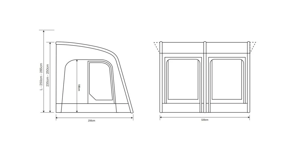 Outdoor Revolution Sportlite Caravan/Motorhome Air 320L Awning 17 Outdoor Revolution Sportlite Caravan/Motorhome Air 320L Awning - Image 15