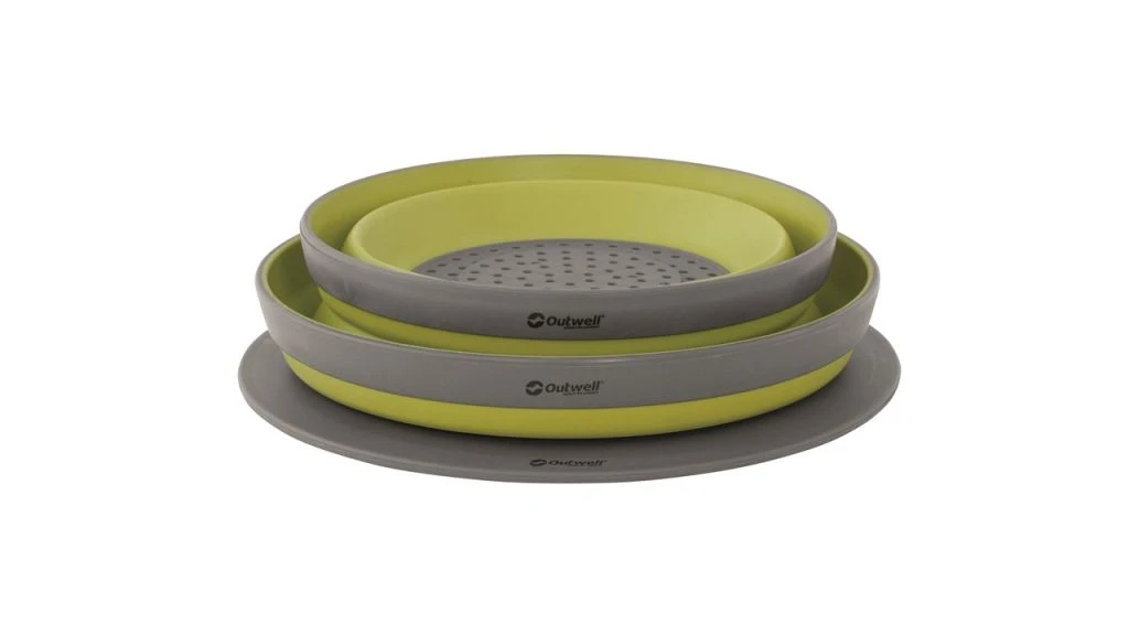 Outwell Collaps Bowl & Colander Set Shadow Green 4 Outwell Collaps Bowl & Colander Set Shadow Green - Image 2