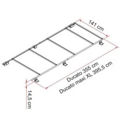 Fiamma Fiat Ducato Roof Rail -Outwell || Vango || Fiamma Sales roof rail ducato