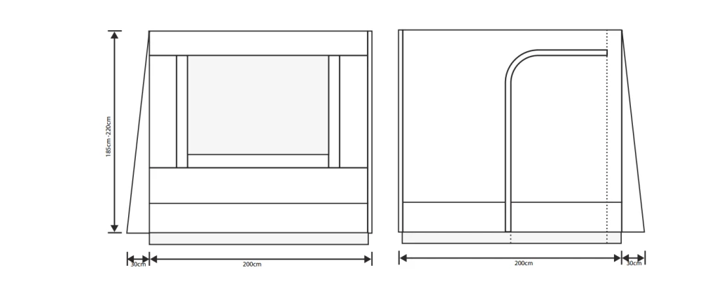 Outdoor Revolution Cayman Sun Canopy Side Panels 4 Outdoor Revolution Cayman Sun Canopy Side Panels - Image 2