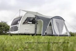 Sunncamp Swift Deluxe 220 SC Caravan Awning -Outwell || Vango || Fiamma Sales swift deluxe 260 sc with side sun canopy 2