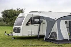 Sunncamp Swift Deluxe 325 SC Caravan Awning -Outwell || Vango || Fiamma Sales swift deluxe 325 sc with side sun canopy 2