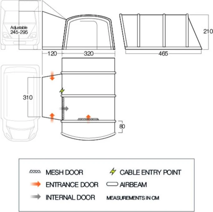 Vango Galli III Tall Air Drive Away Awning 4 Vango Galli III Tall Air Drive Away Awning - Image 2