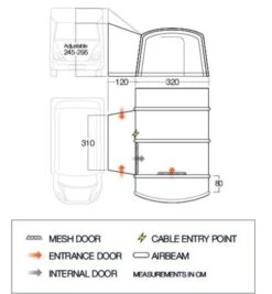 Vango Galli III Tall Air Drive Away Awning 35 Vango Galli III Tall Air Drive Away Awning -Outwell || Vango || Fiamma Sales vango 2020 awnings floorplan galli tall 1