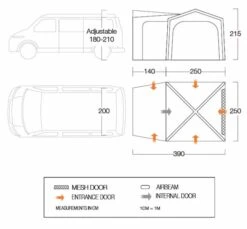 Vango Tailgate AirHub Low Awning -Outwell || Vango || Fiamma Sales vango tailgate airhub dimensions