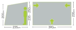 Quest Falcon Air 390 Porch Awning 7 Quest Falcon Air 390 Porch Awning -Outwell || Vango || Fiamma Sales westfield falcon 390 dimensions image
