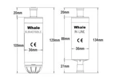 Whale Hi-Flow Submersible Pump - GP1652 -Outwell || Vango || Fiamma Sales whale premium sub pump diagram 1